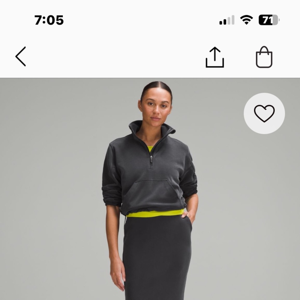 Lululemon Brushed Softstreme Half Zip.